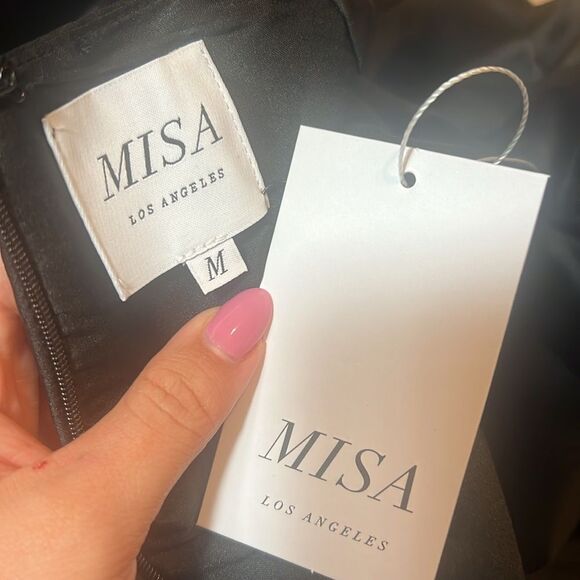 BNWT - MISA LOS ANGELES SYBIL DRESS BLACK - MEDIUM - Picture 9 of 9